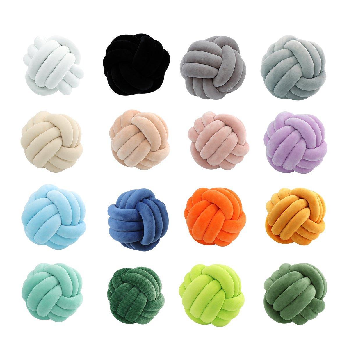 Three Strand Braided Round Pillow Black Living Room Decor