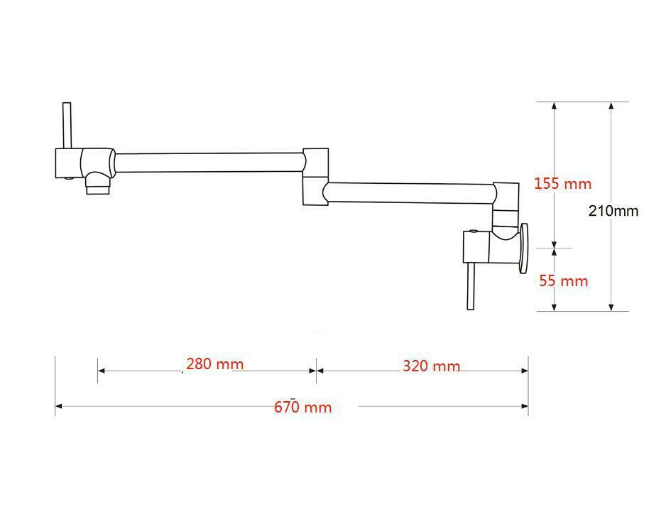 Eden Nest Wall-Mounted Kitchen Tap - Long-Reach Spout