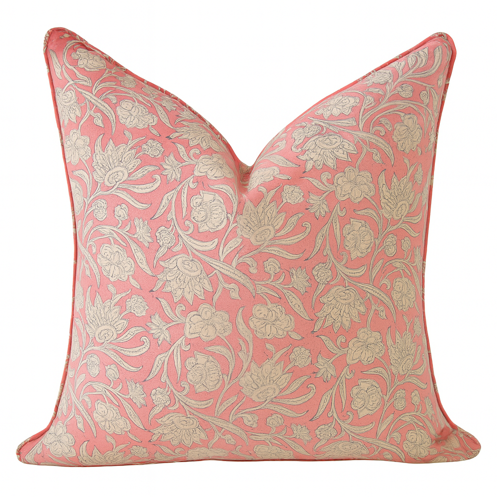 Eden Nest Pastel Pink Soft Cotton Voile Decorative Cushion