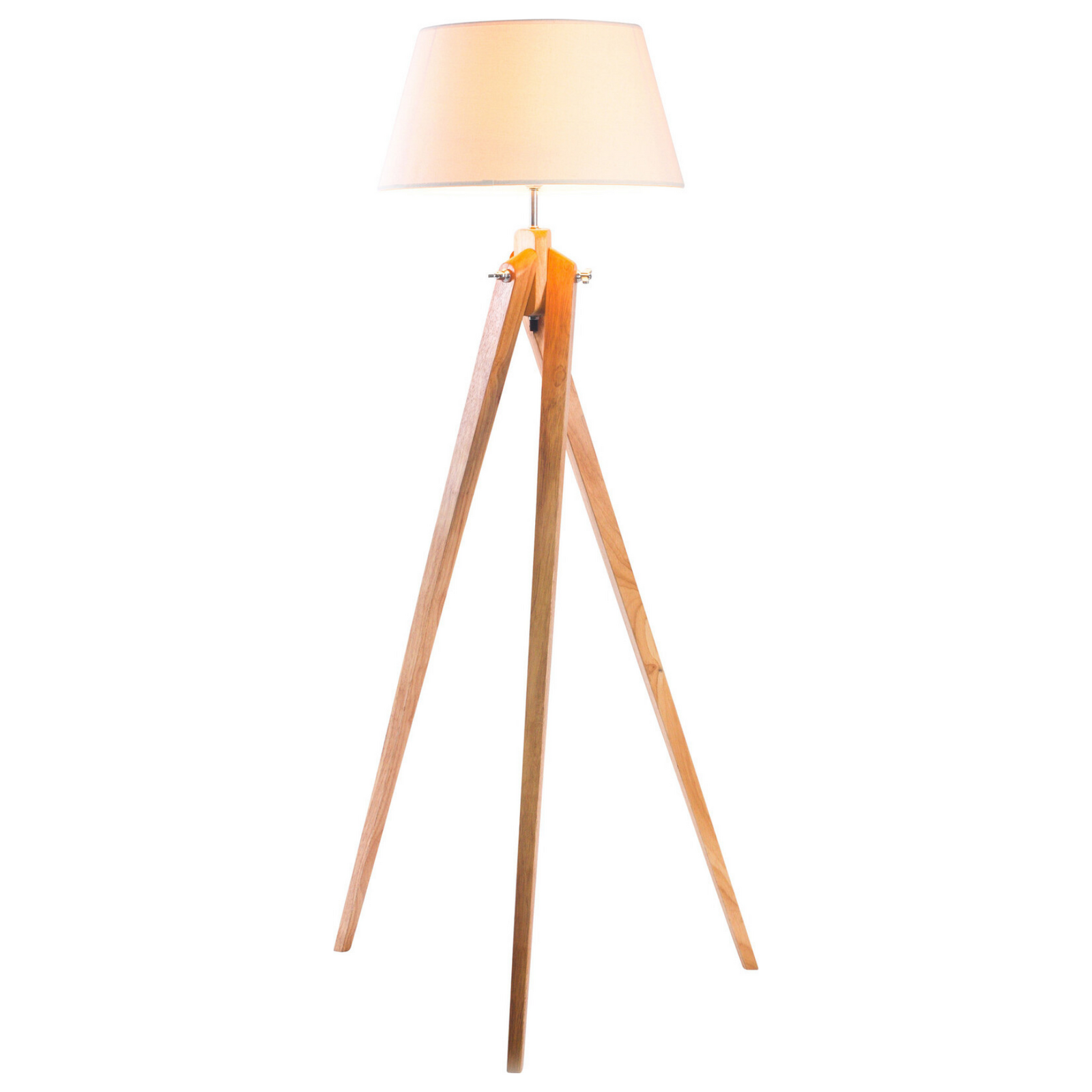 Liora Large Tripod Floor Lamp – Modern Bamboo Wooden Retro Twist Light