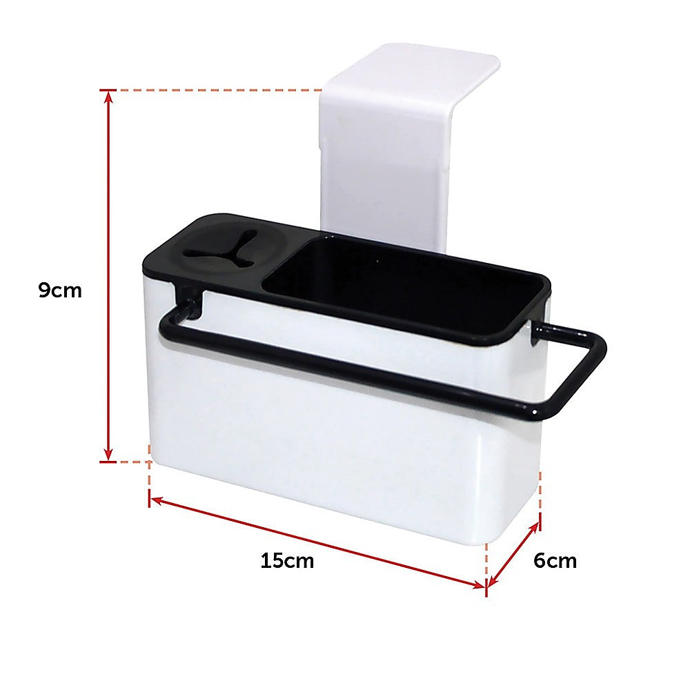 Eden Nest Adjustable Self-Draining Sink Organizer - In-Sink Caddy with Suction Cups
