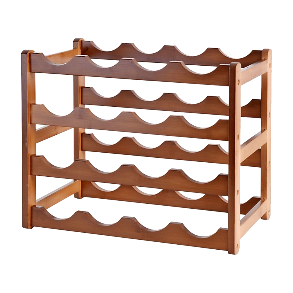 Eden Nest Bamboo Stackable Modular Freestanding Wine Rack