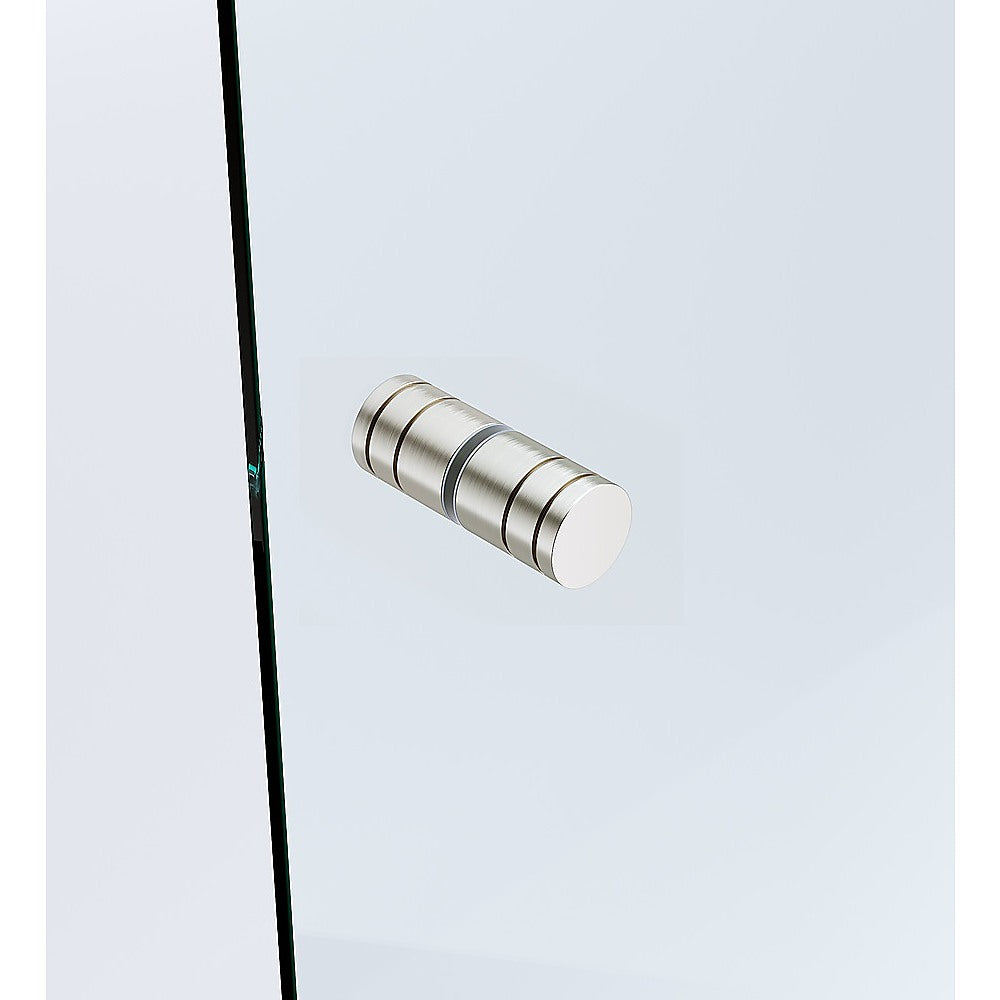 Eden Nest Brushed Nickel Brass Shower Door Handle - 24mm Round Knob