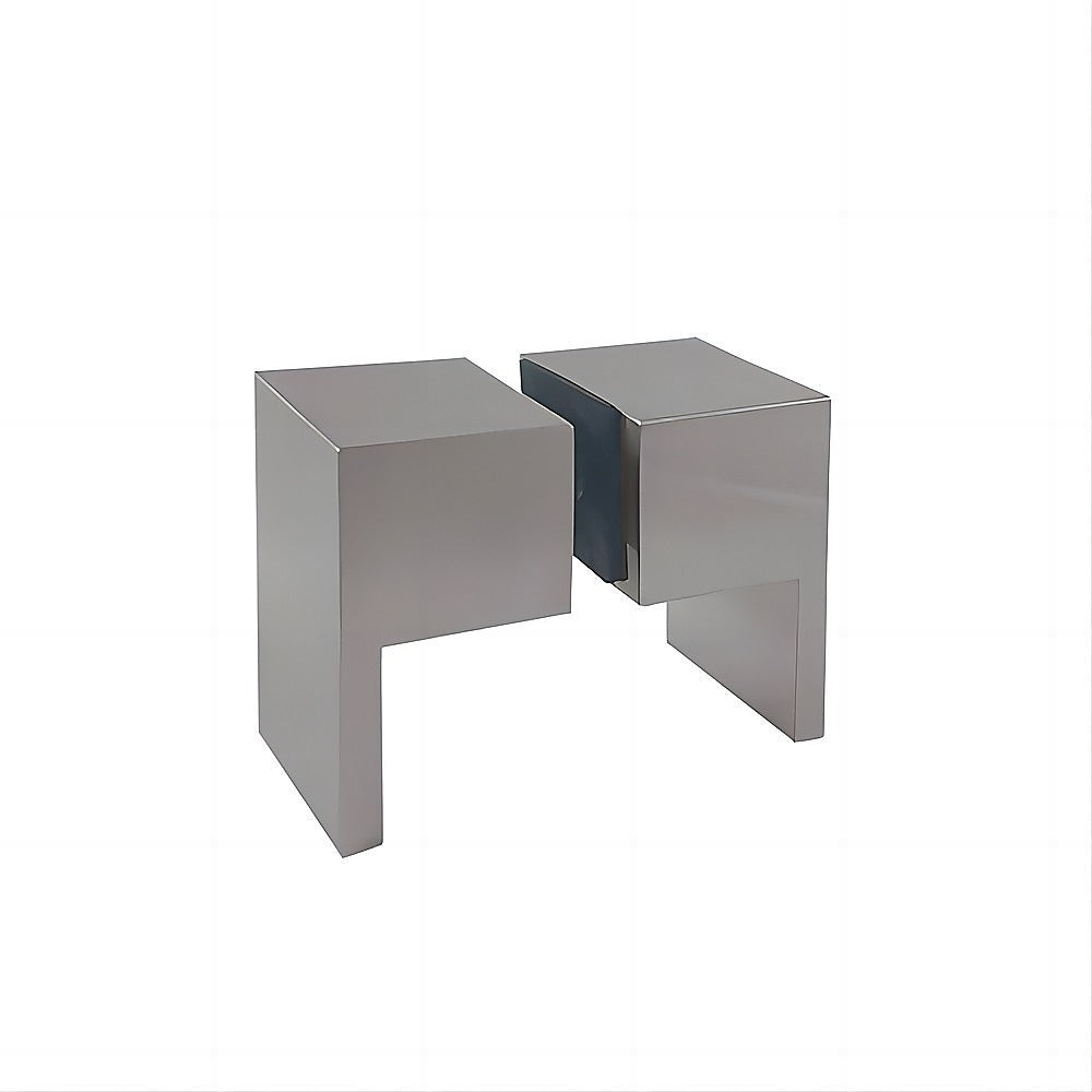 Eden Nest Brushed Nickel Brass Shower Door Handle - 25mm Square