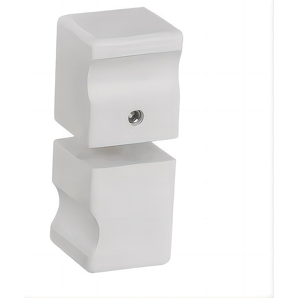 Eden Nest Matte White Brass Shower Door Handle - 25mm Square Knob