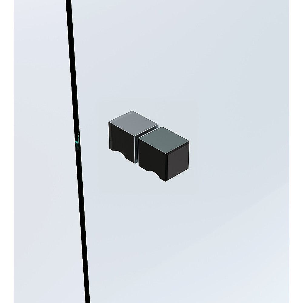 Eden Nest Matte Black Brass Shower Door Handle - 25mm Square Knob