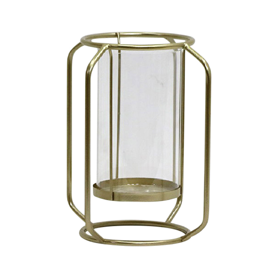 Eden Nest Floating Gold Pillar Candle Holder 24cm Lantern