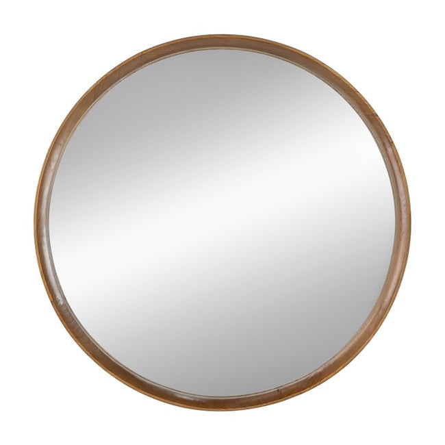 Eden Nest Round Mirror 80cm Free Standing Pine Wood