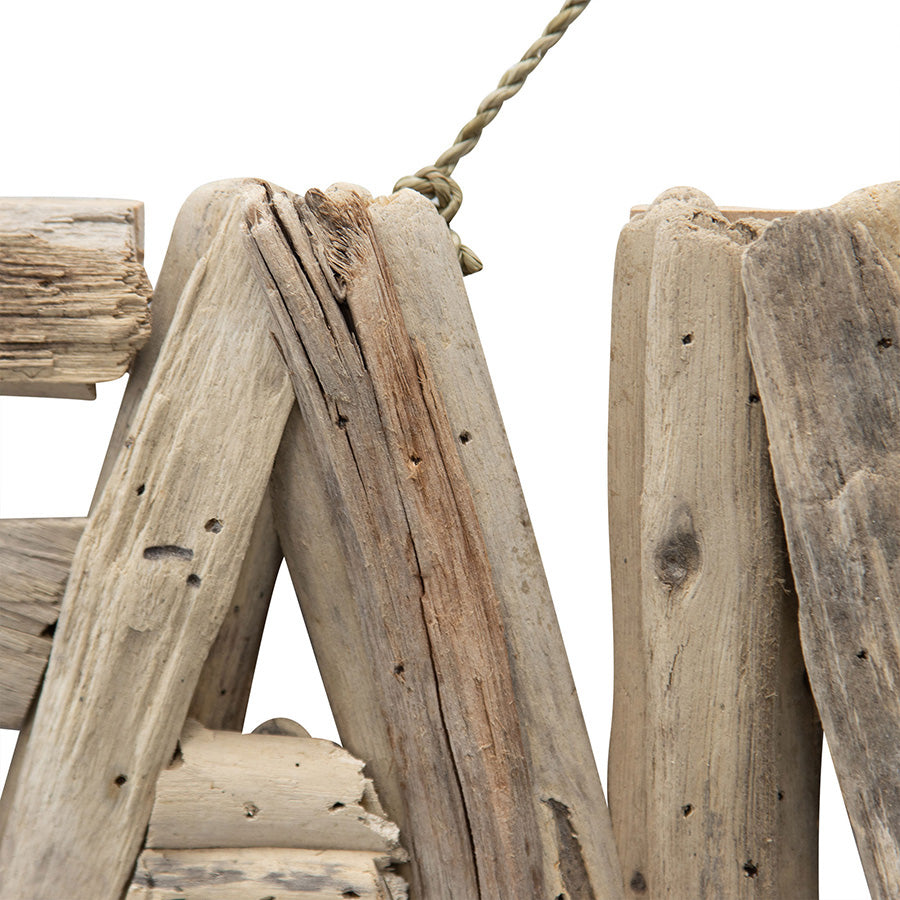 Eden Nest Handmade Driftwood Family Wall Art 50x4cm