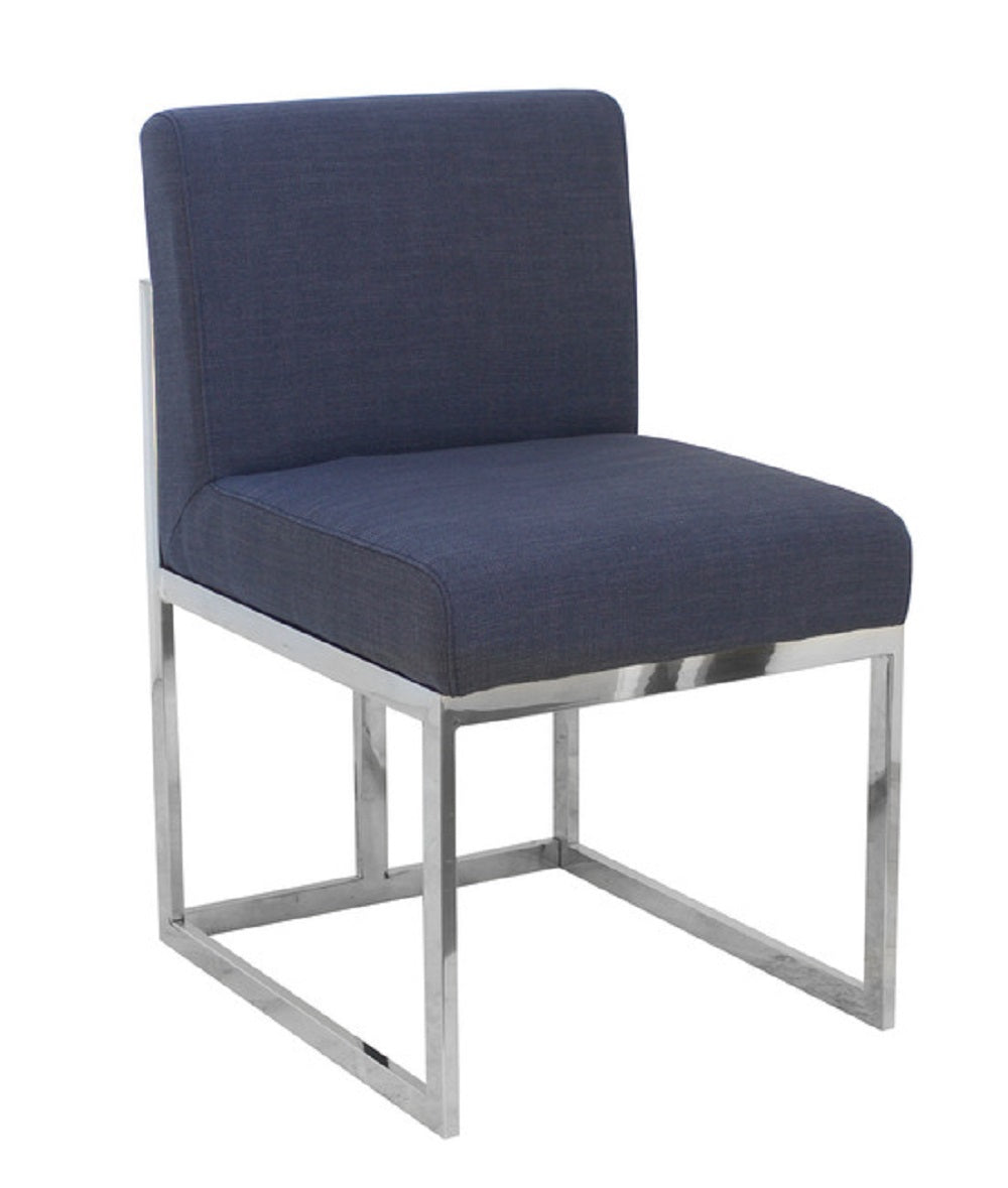 Eden Nest French Provincial Occasional Chair blue and Silver