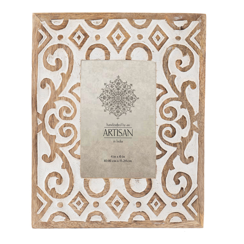 Eden Nest Symmetry 4x6in Photoframe Handcrafted Natural Wood