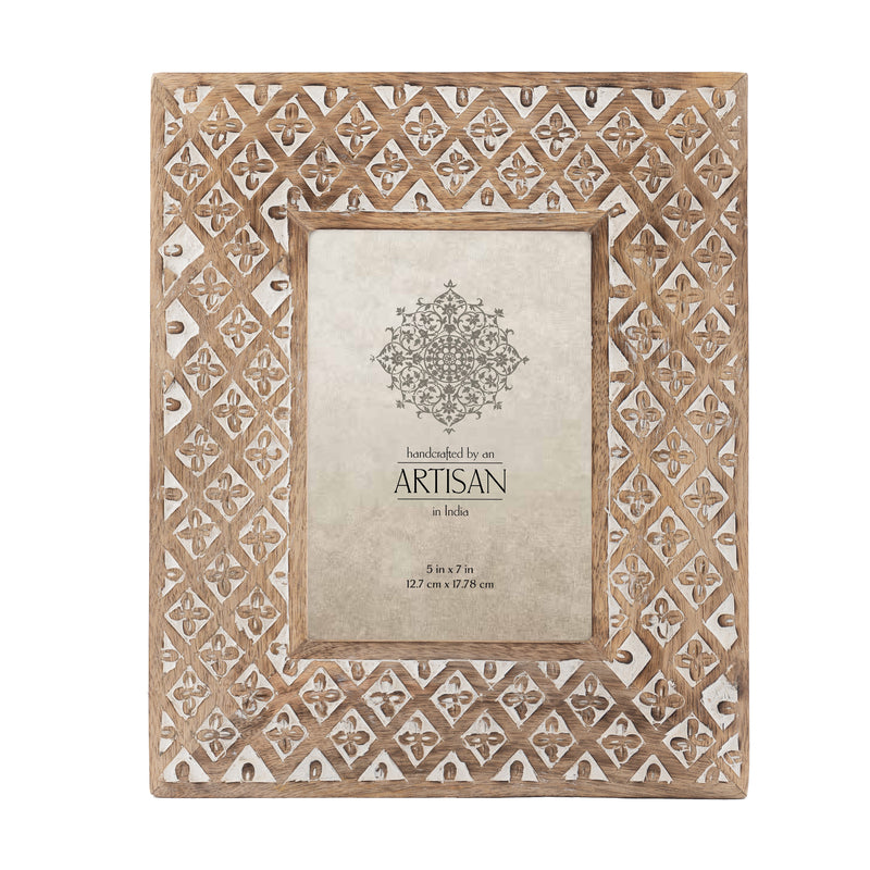 Eden Nest Handcrafted Diamond Flower Photo Frame 5x7