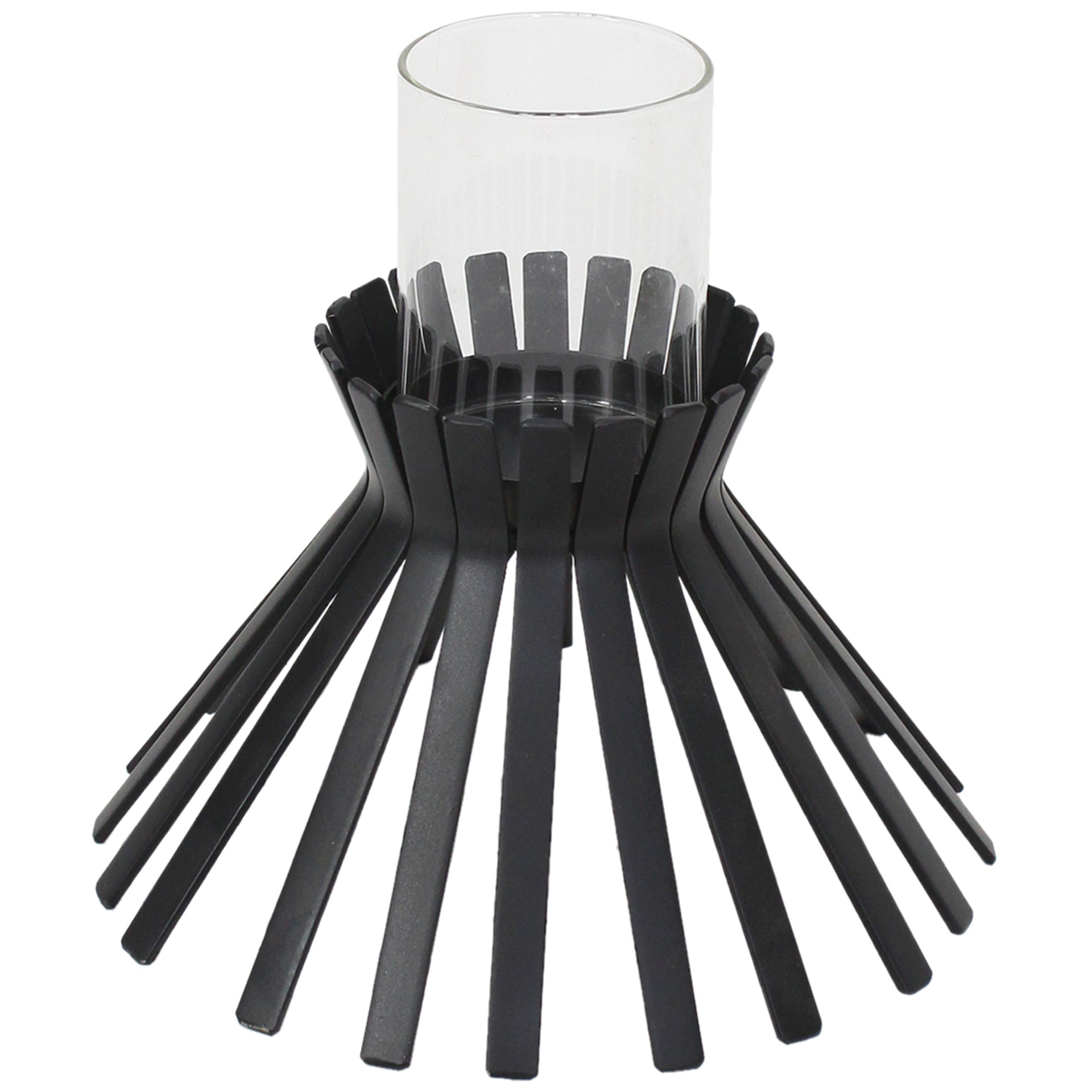 Eden Nest Slatted Pillar Candleholder For Home 23x21cm