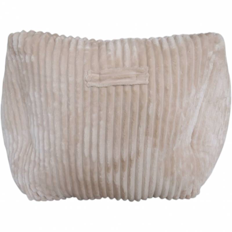 Eden Nest Lounge Chair Cream Corduroy Upholstered 100x60cm