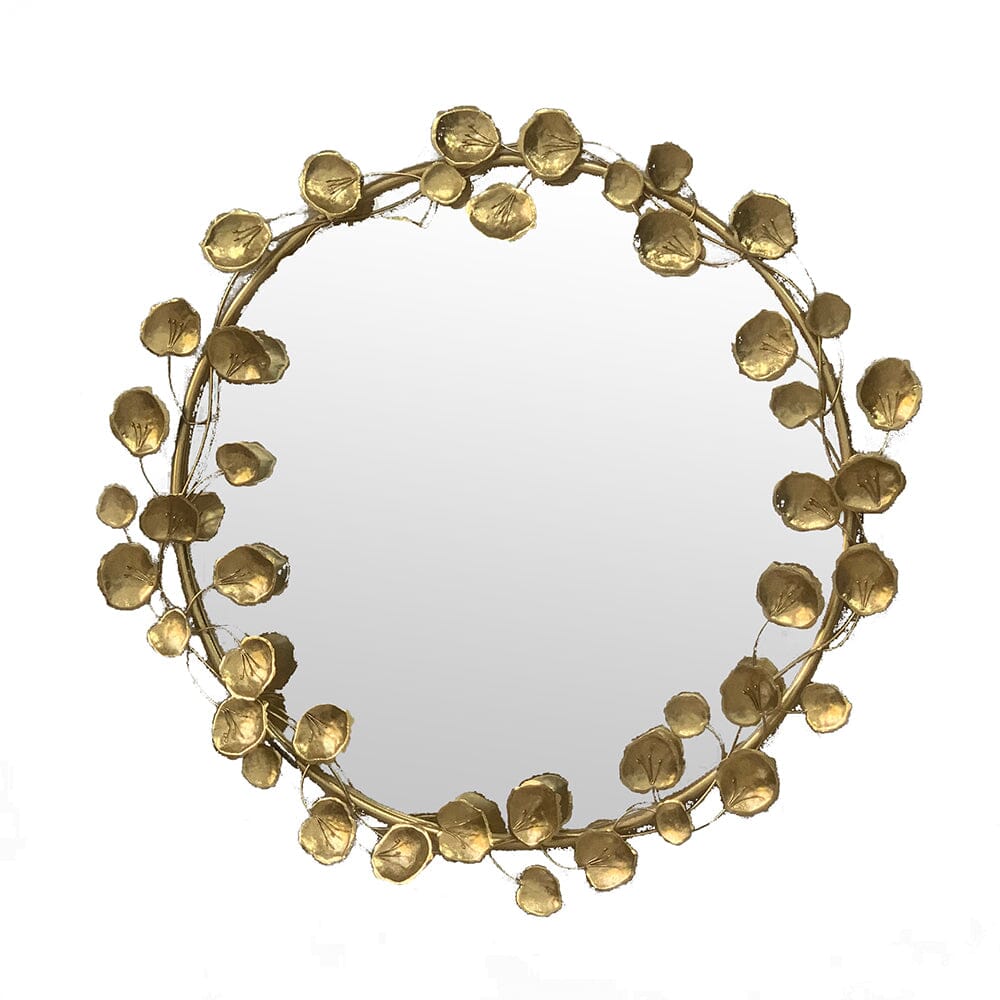 Eden Nest Gold Leaf Designer Wall Mirror Exquisite