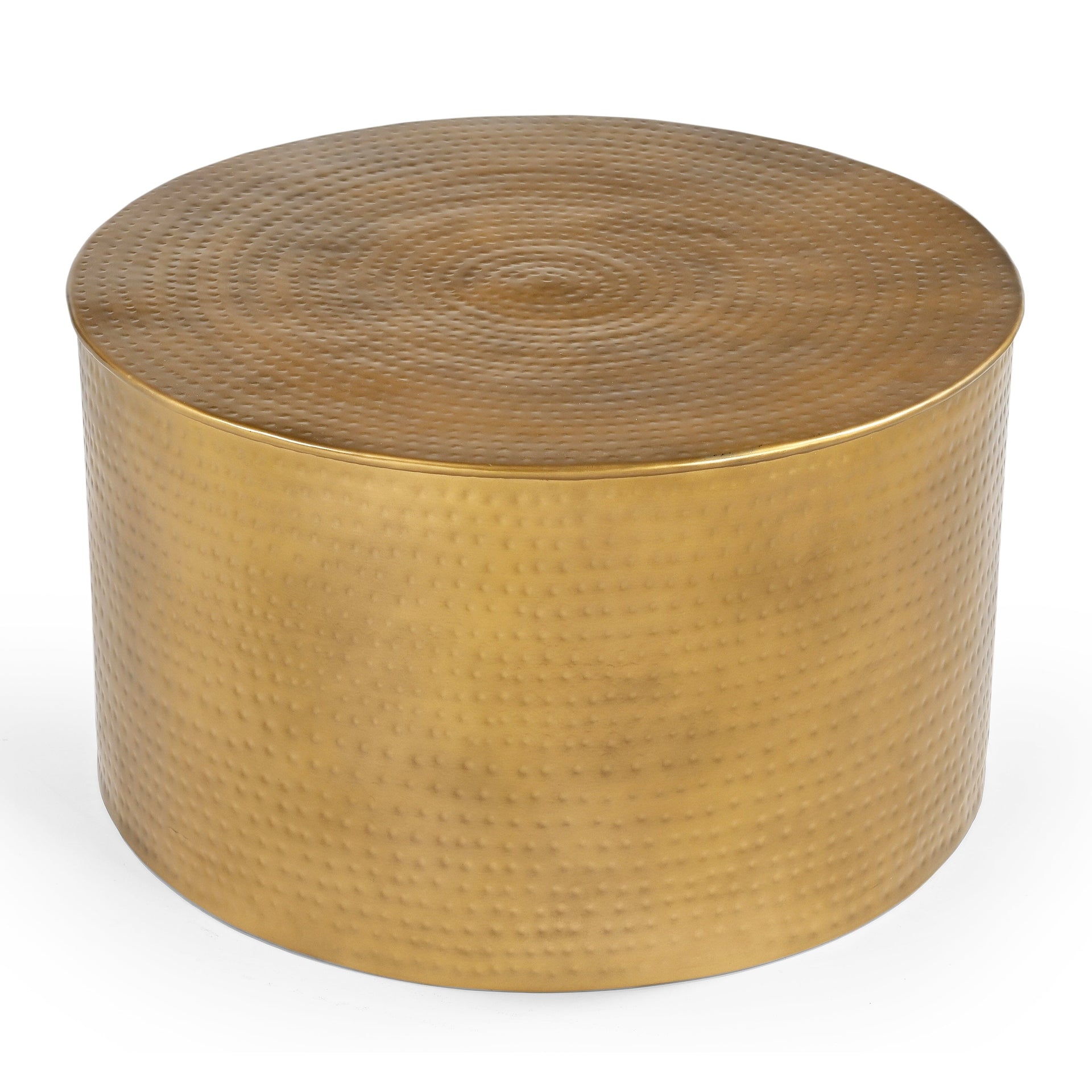 Eden Nest Hammered Coffee Table Sleek Matte Metal Finish