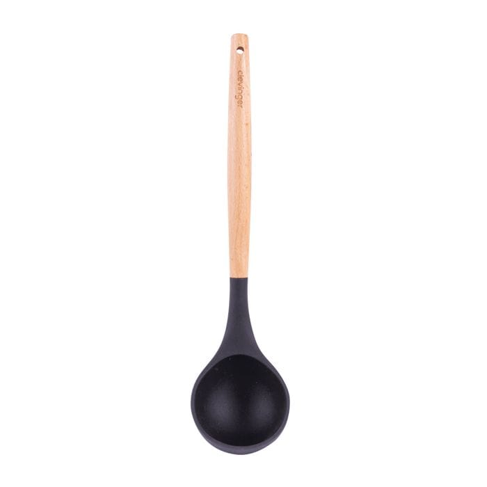 2 Pcs Eden Nest Eco-Friendly Beechwood and Silicone Ladle