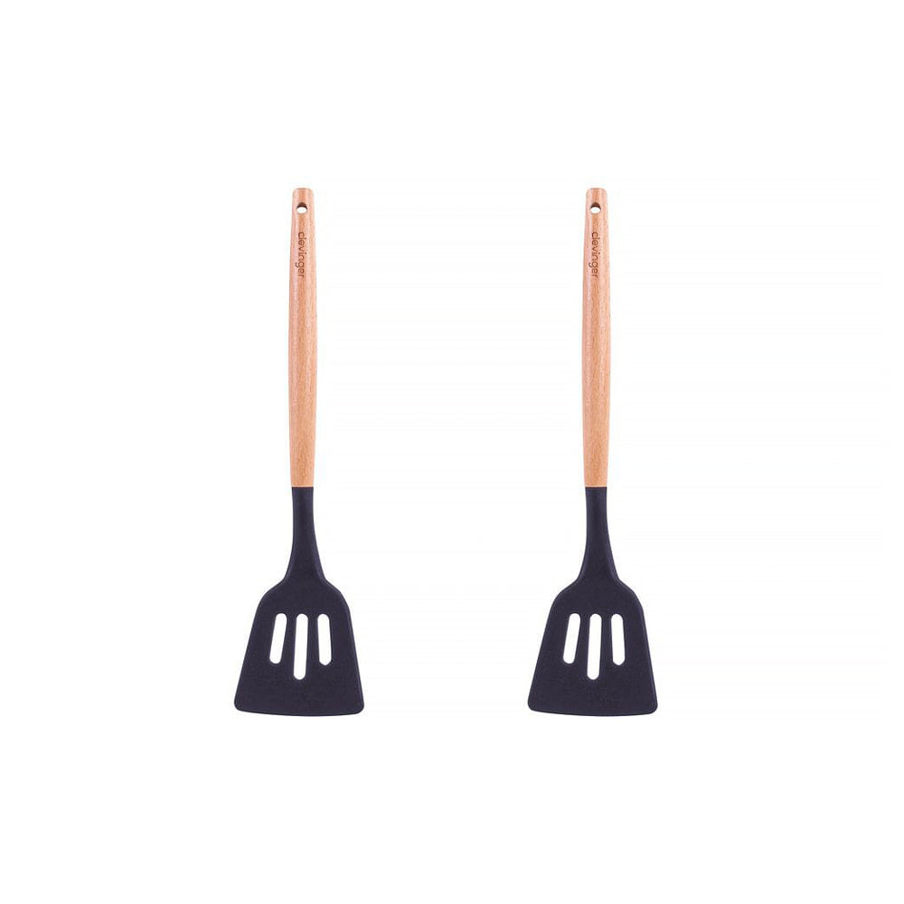 2 Pcs Eden Nest Eco-Friendly Beechwood and Silicone Flipper/Turner