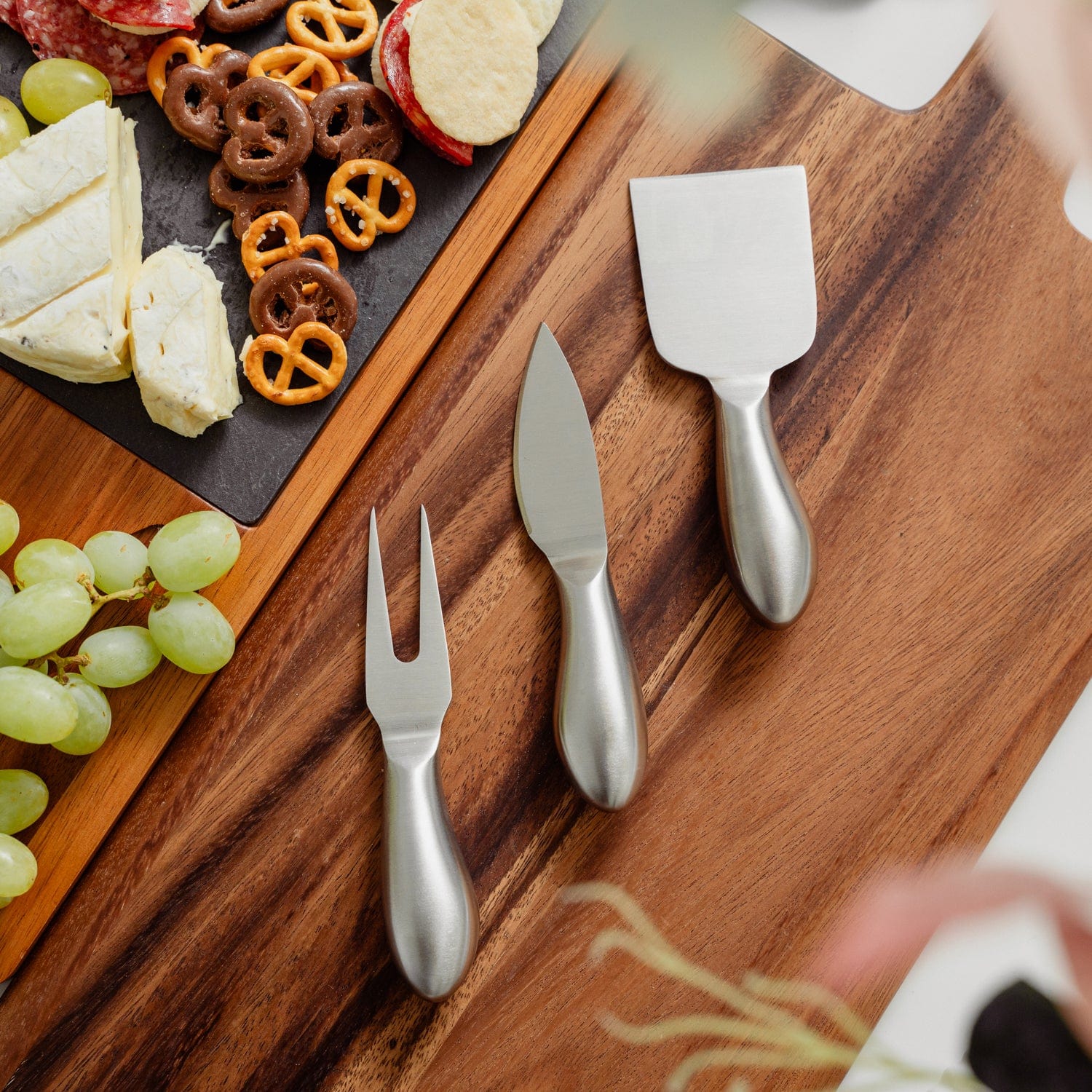 Eden Nest 3-Piece Stainless Steel Cheese Knife Set