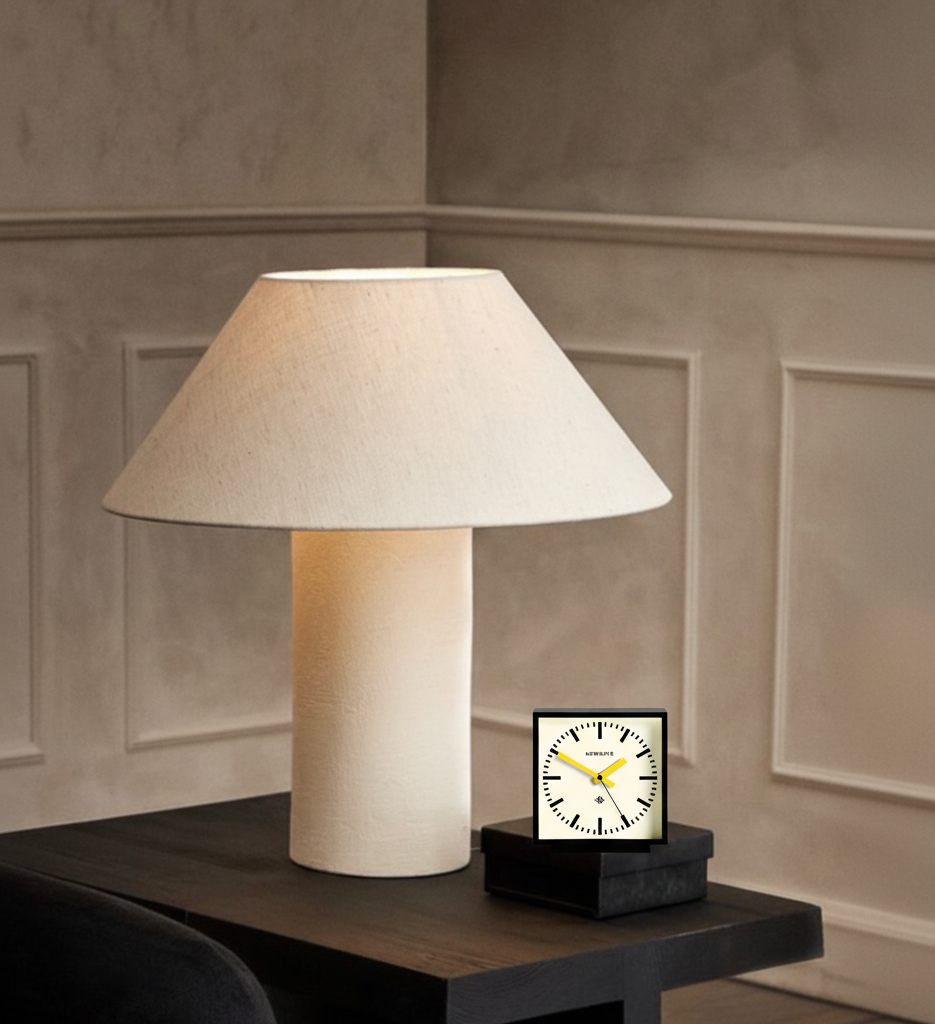 Amp Mantel Clock – Black with Yellow Hands