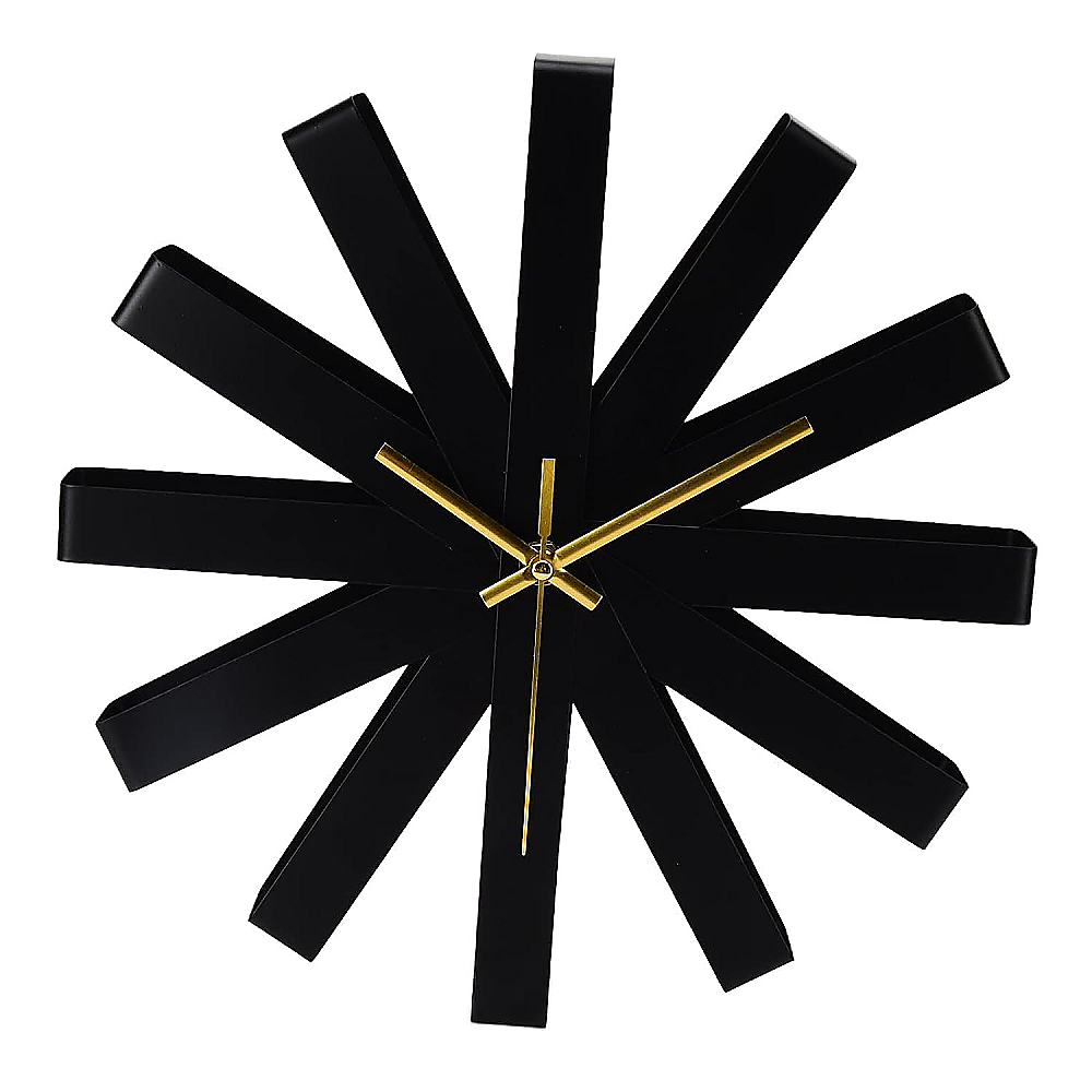 Modern Ribbon Wall Clock – Stainless Steel Silent Quartz Design