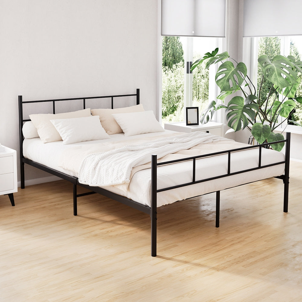 Minimalist Metal Bed Frame with Under-Bed Storage Space
