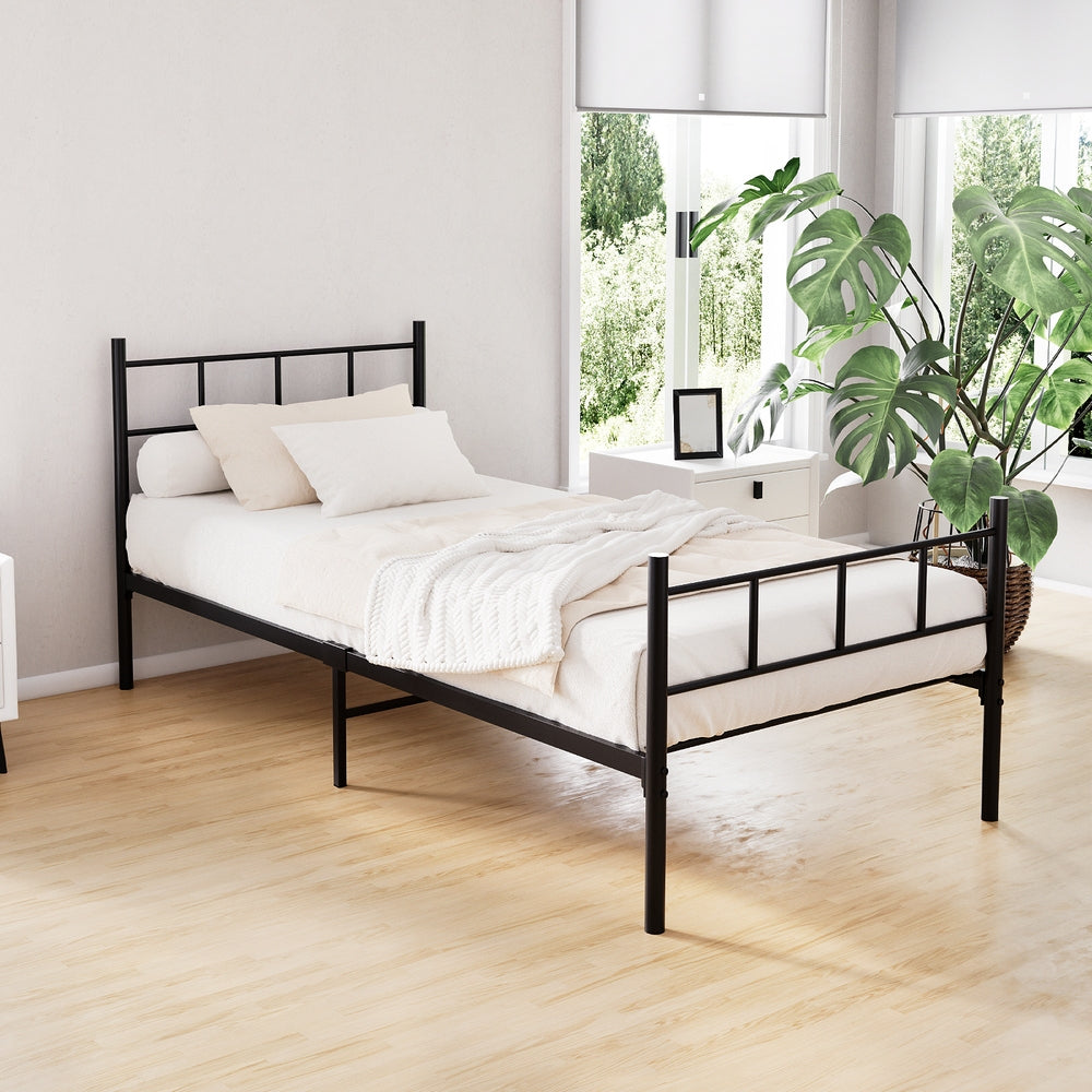 Minimalist Metal Bed Frame with Under-Bed Storage Space