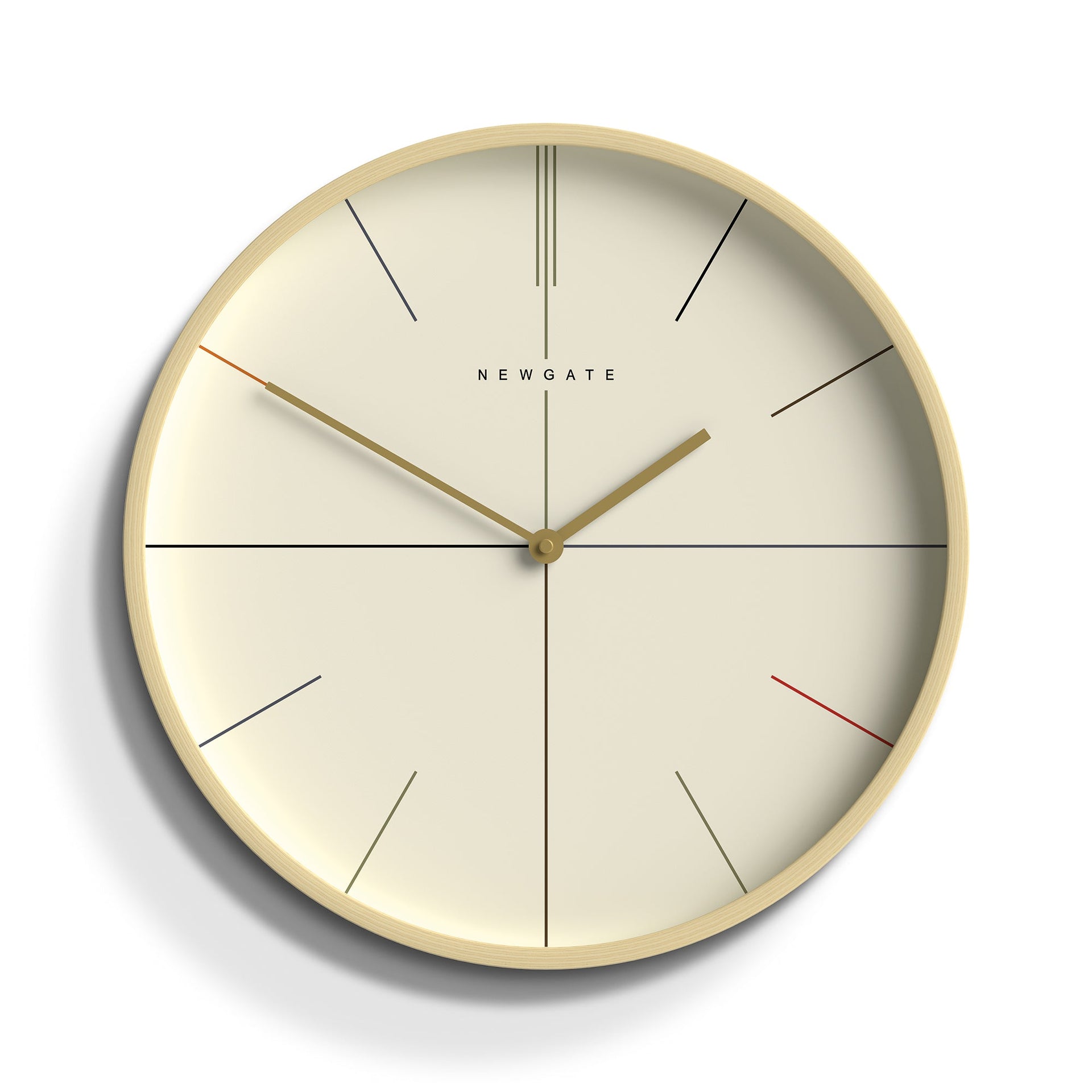 Mr Clarke Wall Clock – Pale Wood Modern Design