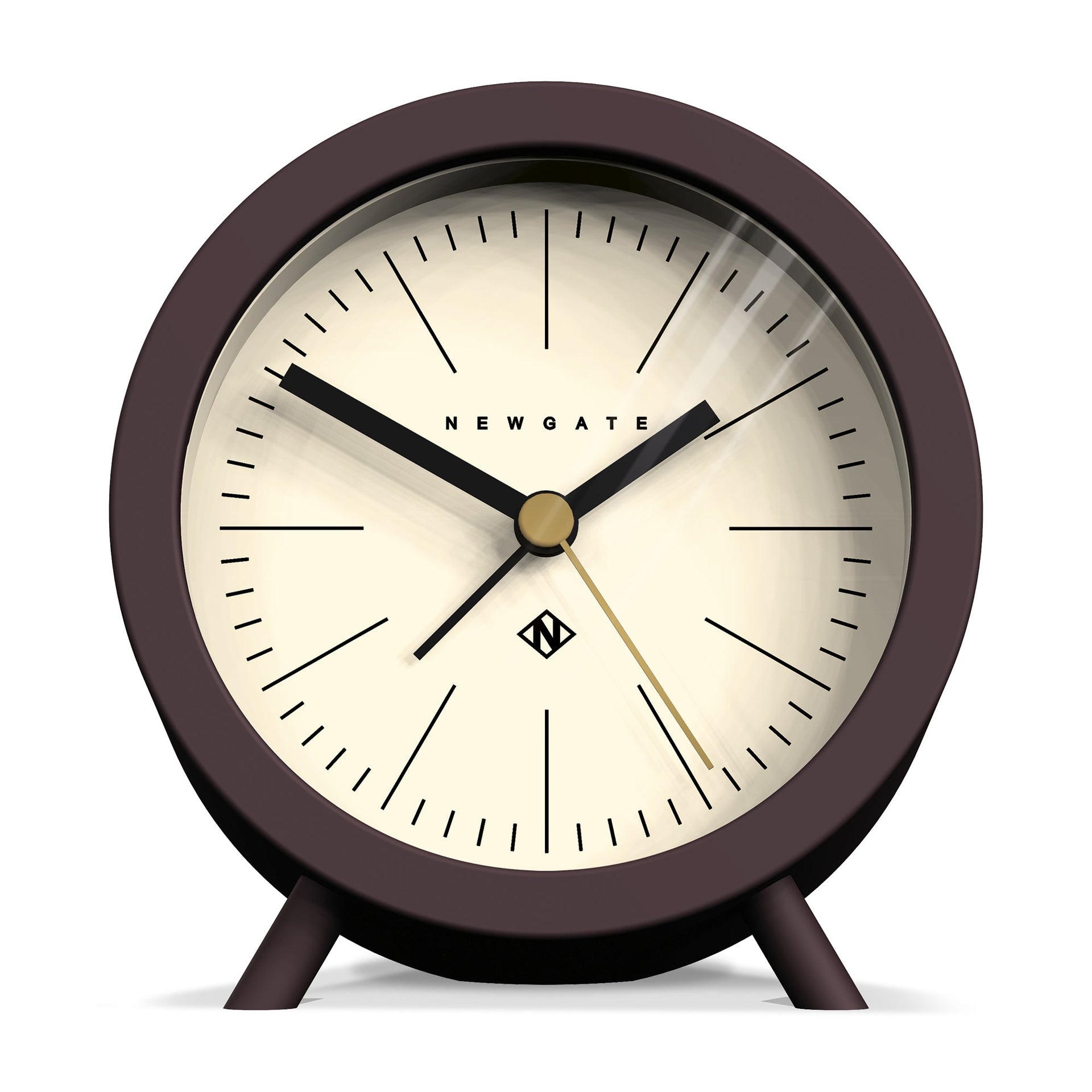 Fred Mid-Century Modern Alarm Clock – Chocolate Black