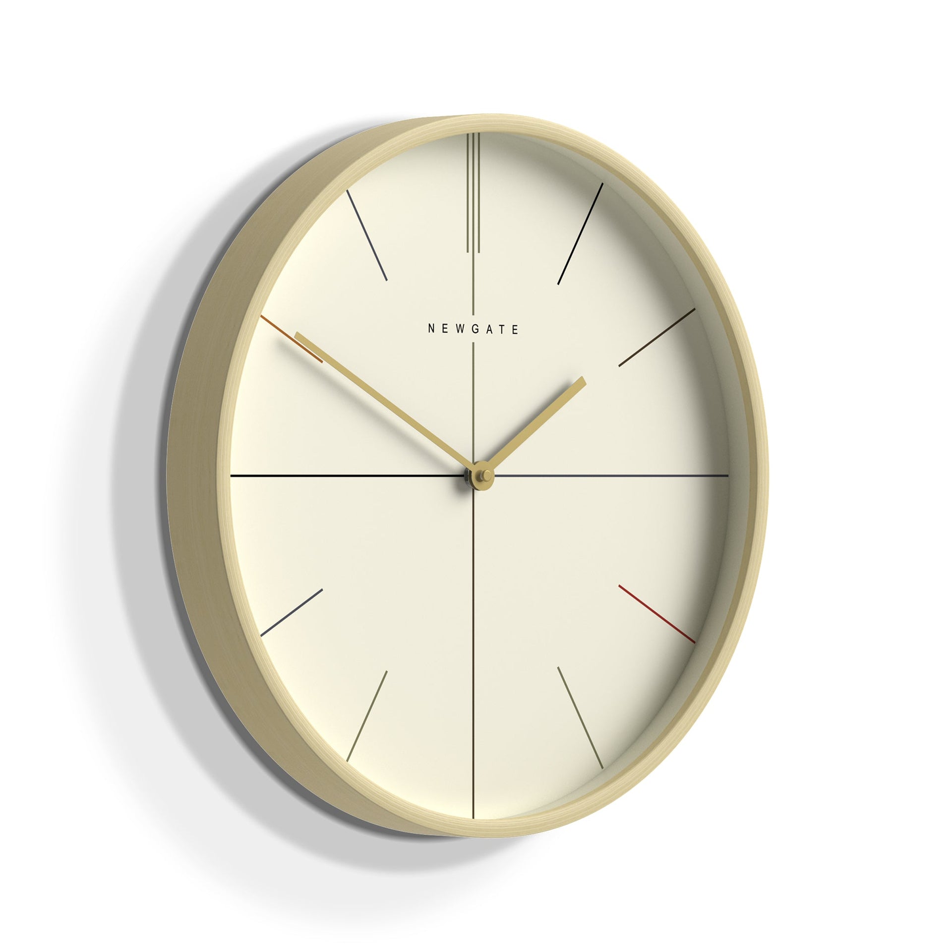 Mr Clarke Wall Clock – Pale Wood Modern Design