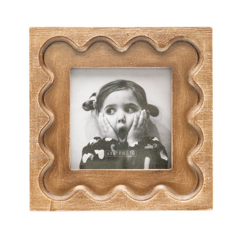 Designer Wavy Wood-Look Photo Frame