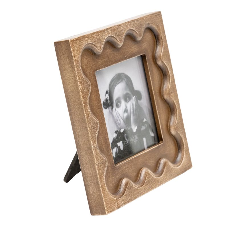 Designer Wavy Wood-Look Photo Frame
