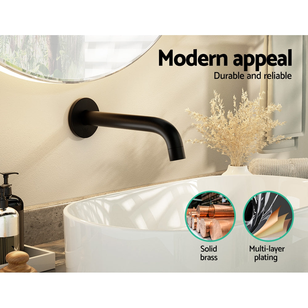 Eden Nest Matte Black Wall-Mounted Bath Spout
