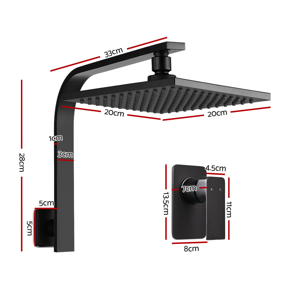 Eden Nest 8" Rain Shower Head with Wall Arm & Mixer Tap