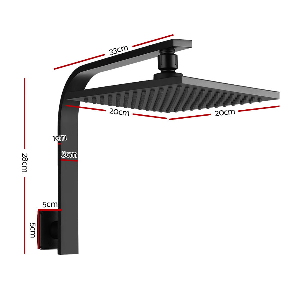 Eden Nest 8" Rain Shower Head with Wall Arm