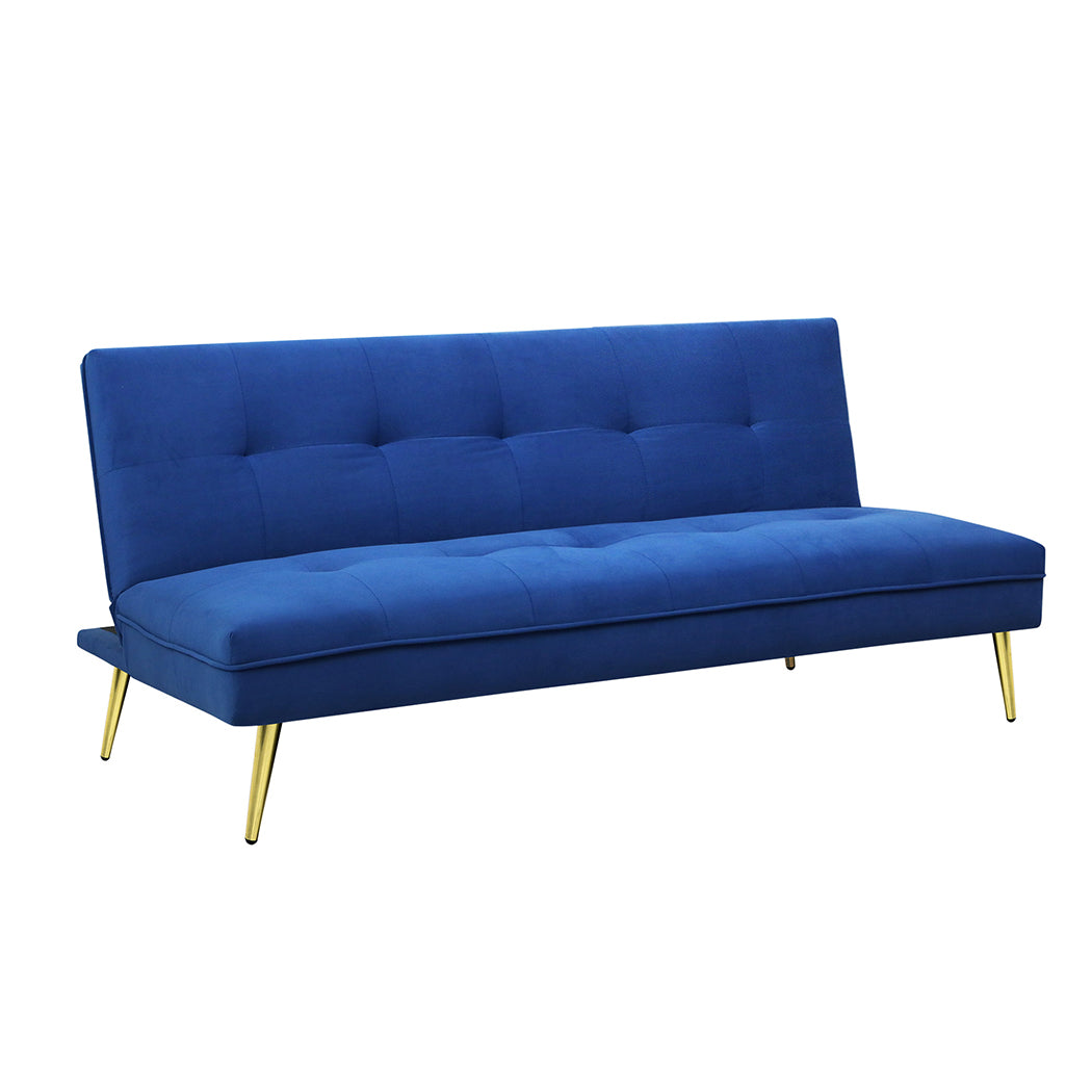 Sofa Bed Convertible Velvet 3-Seater
