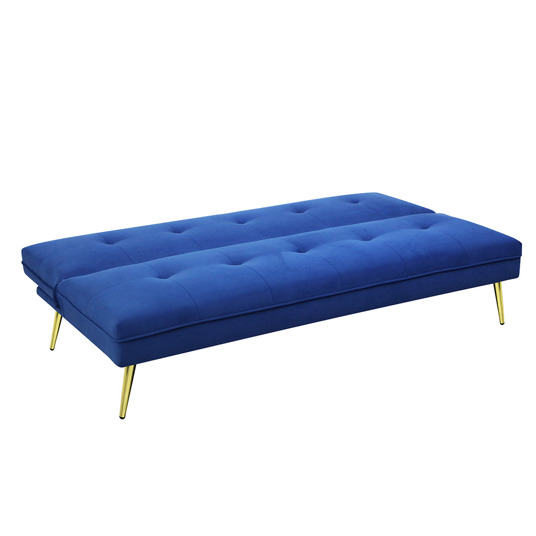 Sofa Bed Convertible Velvet 3-Seater