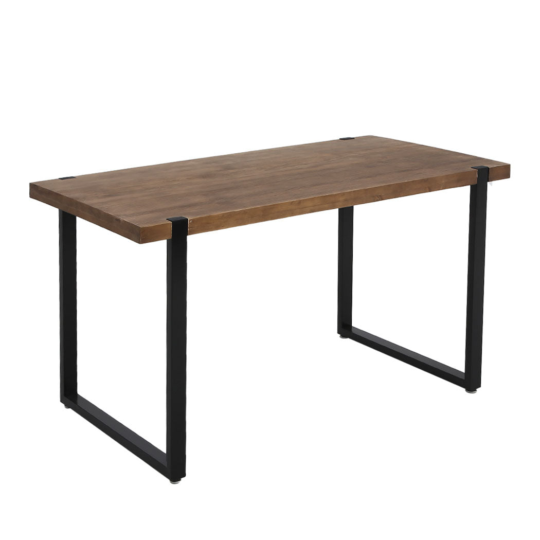 Industrial Wooden Dining Table – Solid Pine & Metal Frame