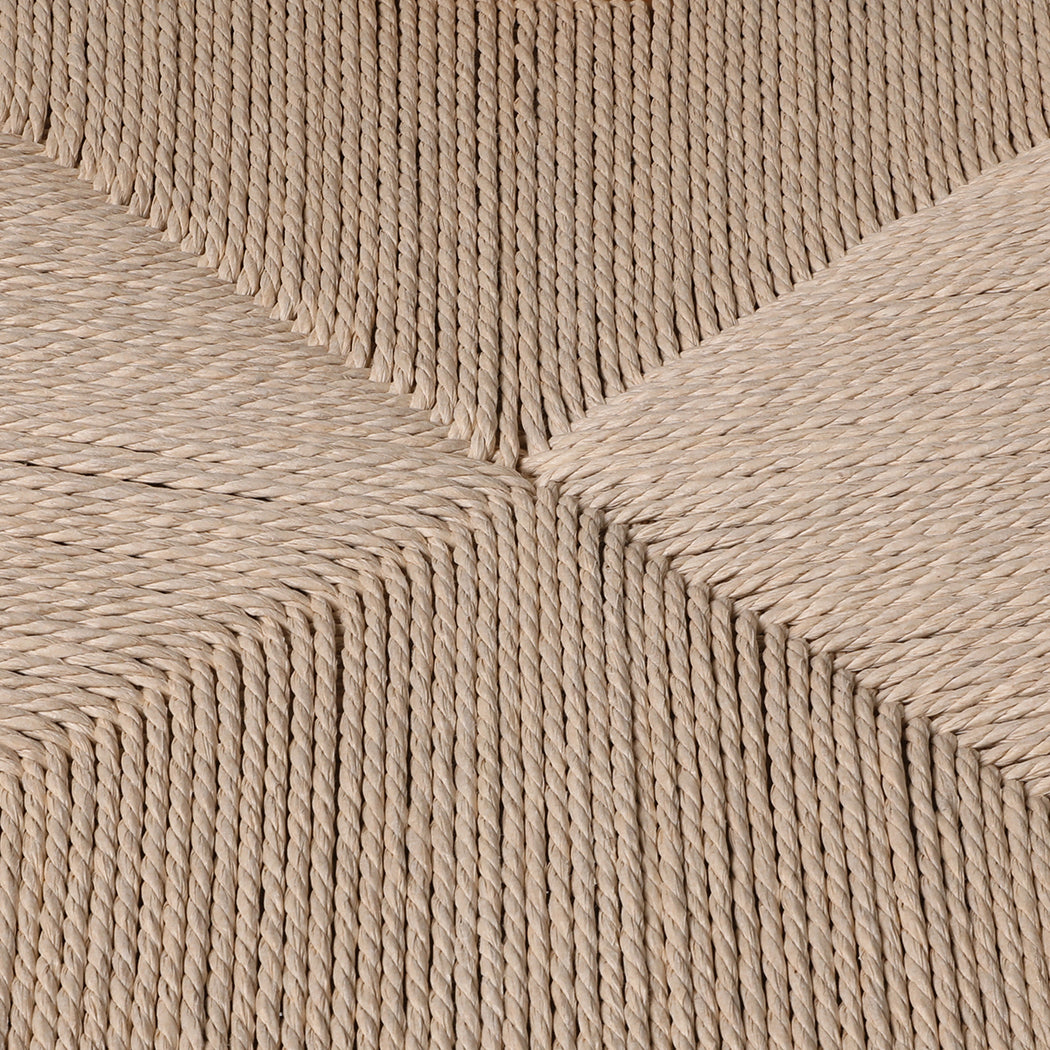 Wooden Dining Chair with Rattan Seat