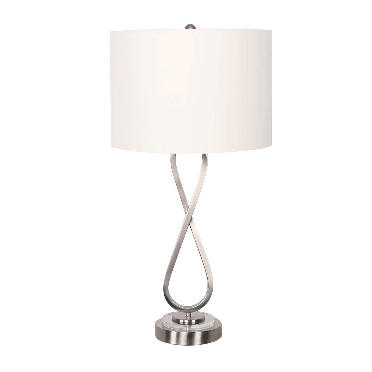 Contemporary Table Lamp – Nickel Finish