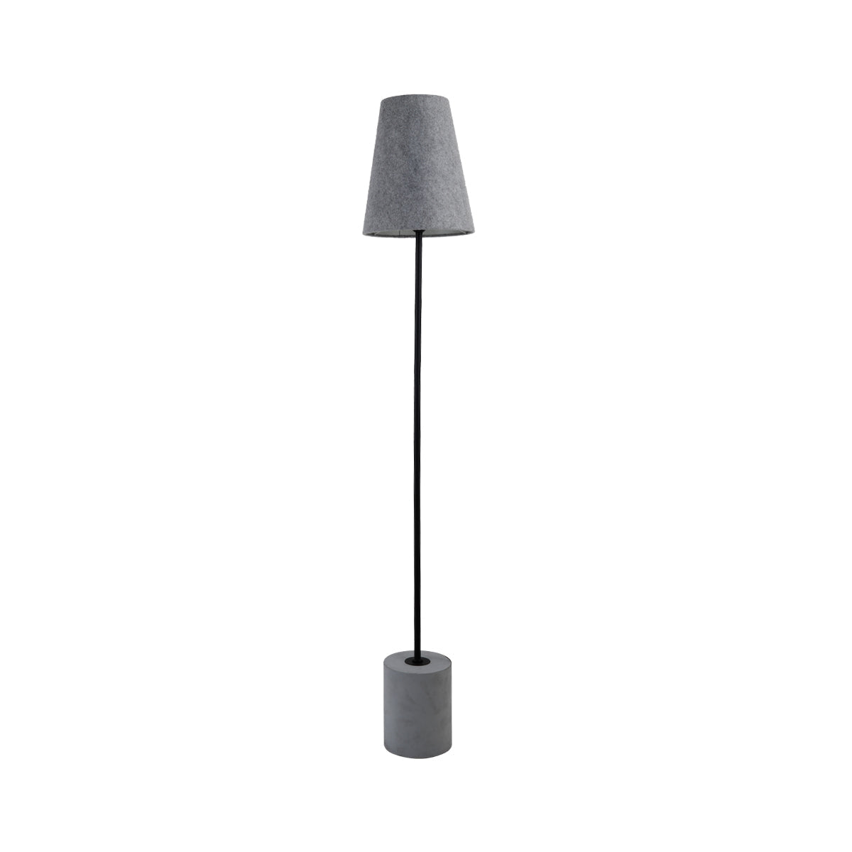 Jerome Floor Lamp – Concrete Base with Fabric Shade