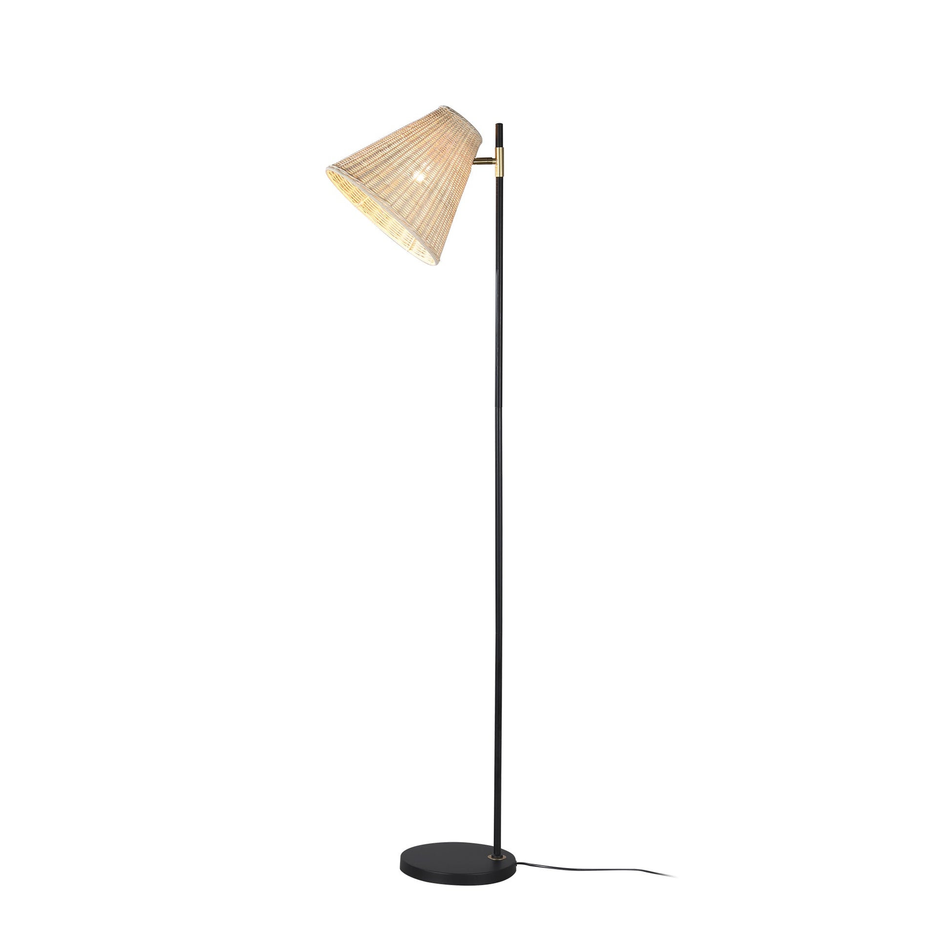 Yvette Rattan Floor Lamp – Natural Woven Shade