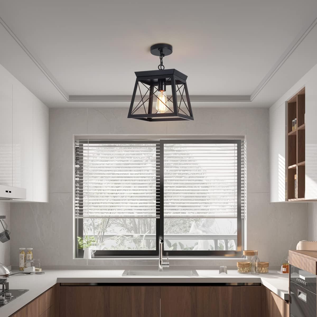 armhouse Pendant Light – Rustic Lantern Chandelier