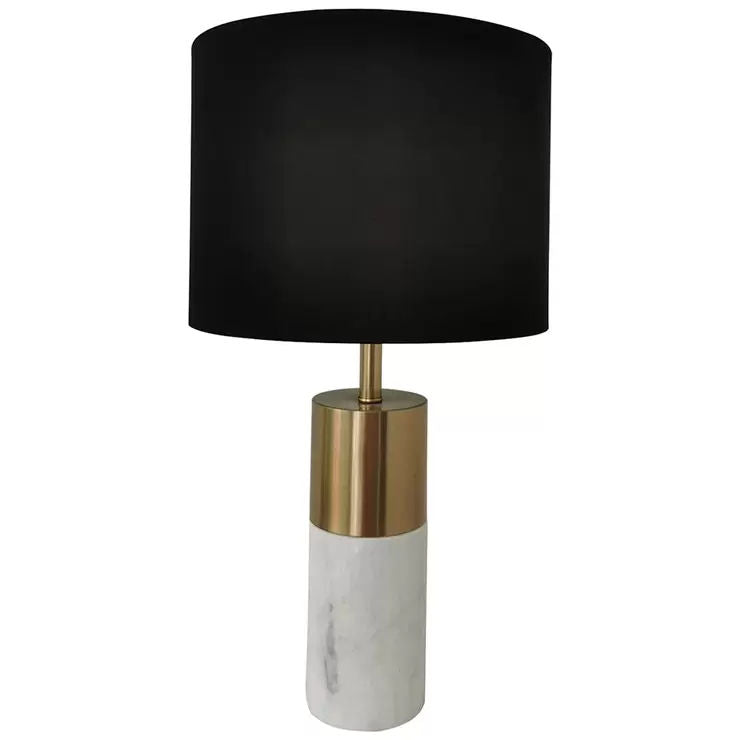 Lane Table Lamp – Marble Base with Brass Finish