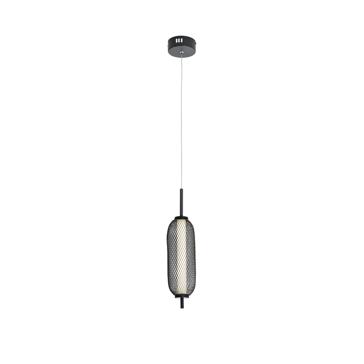 Modern Black Metal Pendant Light