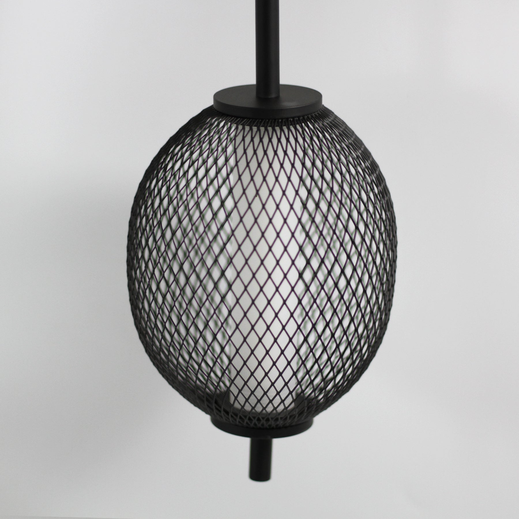 Sleek Black Metal Pendant Light