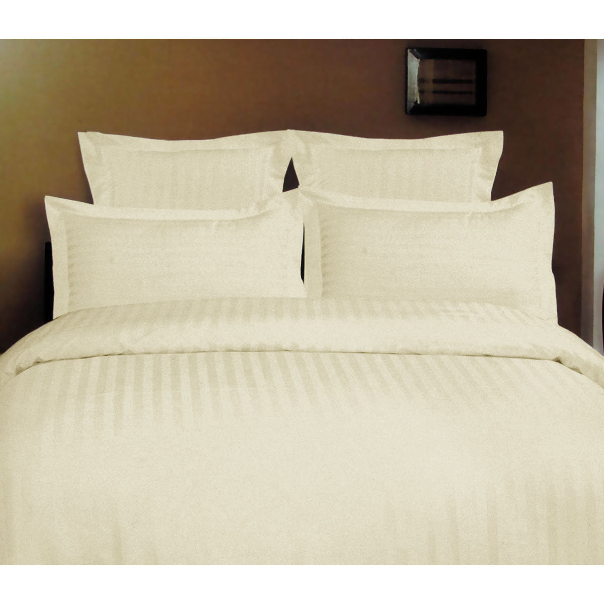 1000TC Self Striped Tailored Quilt Cover Set