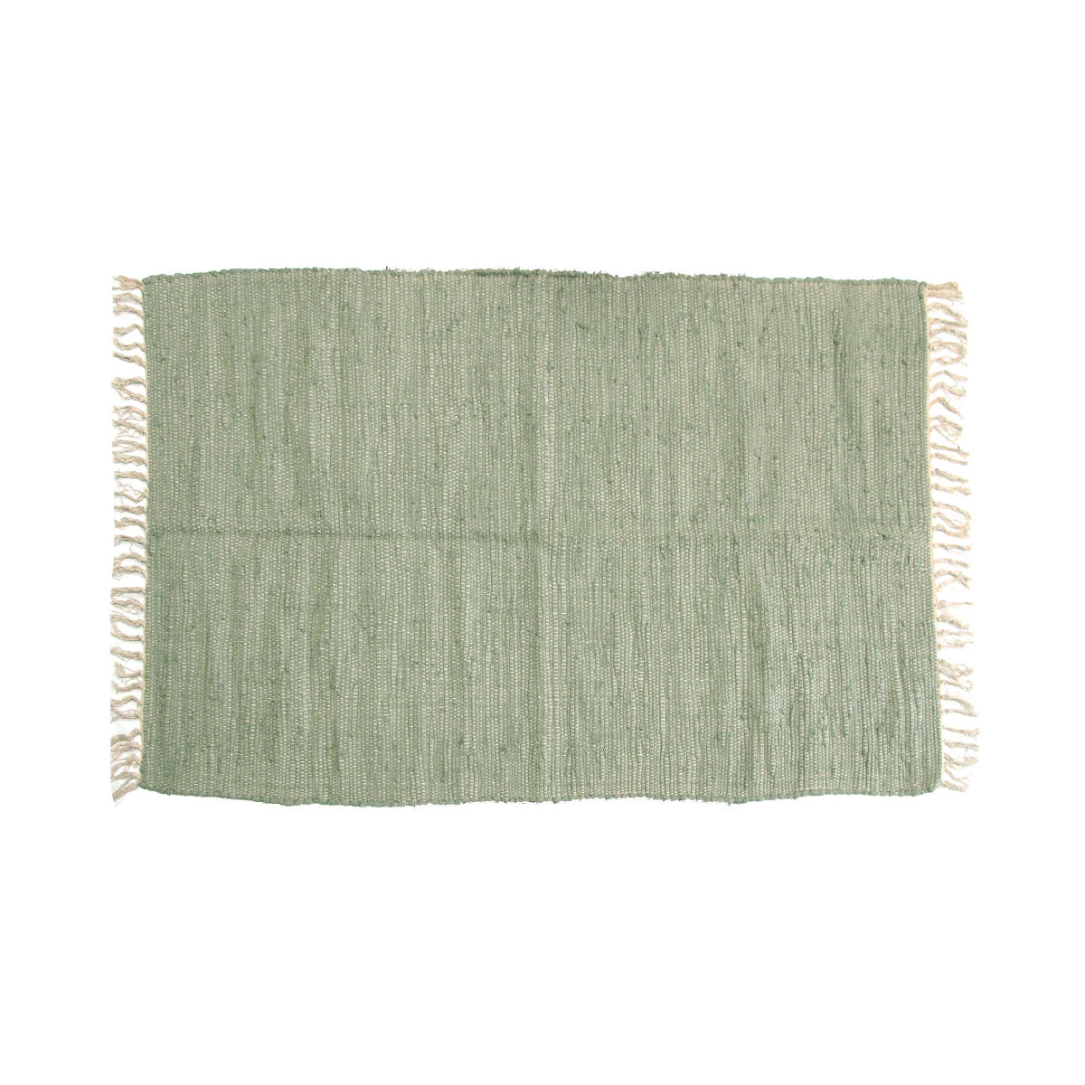 Handmade Chindi Cotton Floor Mat with Tassels – 90 × 150 cm