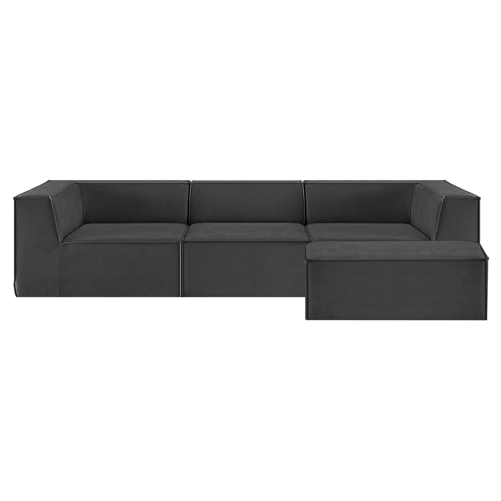 3-Seater Modular Sofa with Ottoman
