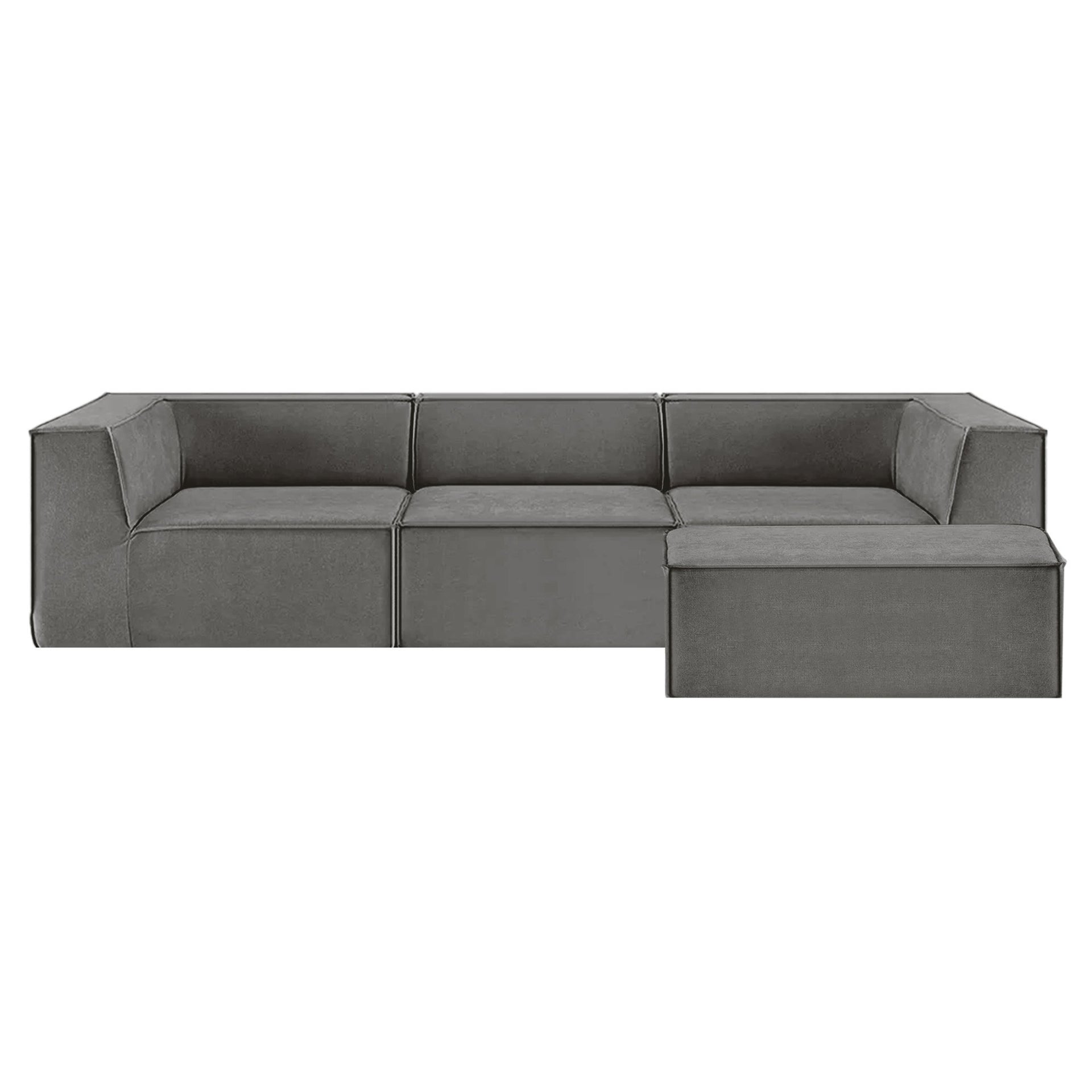 3-Seater Modular Sofa with Ottoman